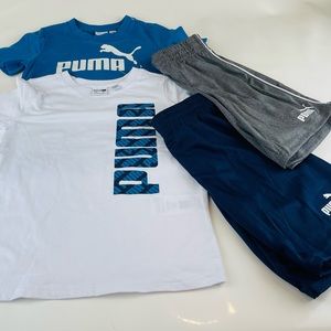 PUMA Boy 4 Piece Set Blue, White & Grey